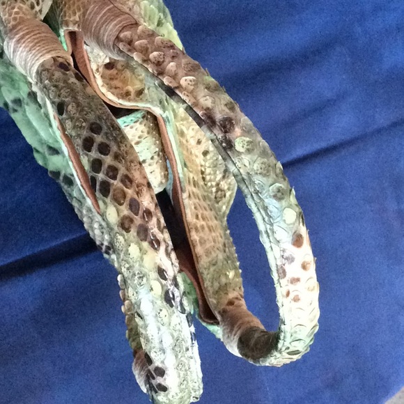 Python CARLOS FALCHI handbag made by hand nwot - Picture 9 of 13